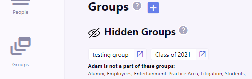Person Detail Groups