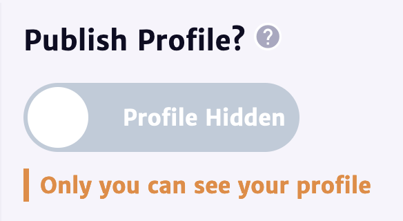 Publish Profile?